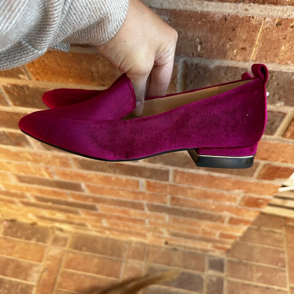 Alex Marie Cambell Raspberry Velvet Flats 5.5 - Picture 4 of 5